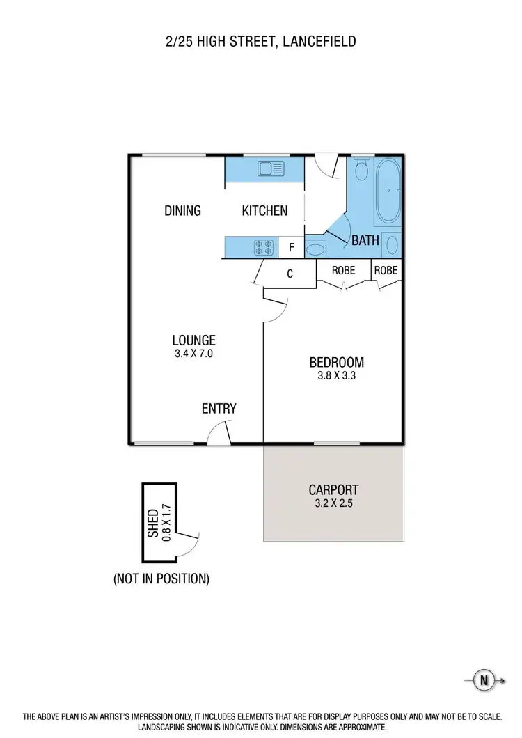Floorplan of Homely unit listing, 2/25 High Street, Lancefield VIC 3435