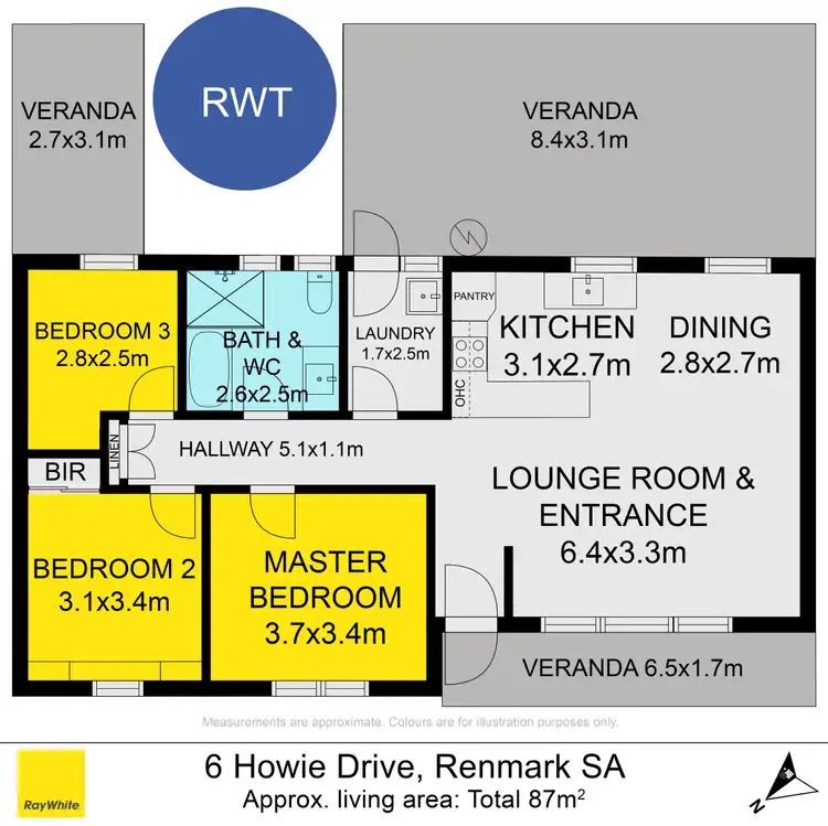 Floorplan of Homely house listing, 6 Howie Drive, Renmark SA 5341