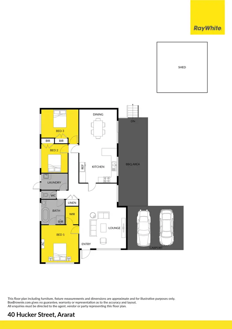 Floorplan of Homely house listing, 40 Hucker Street, Ararat VIC 3377