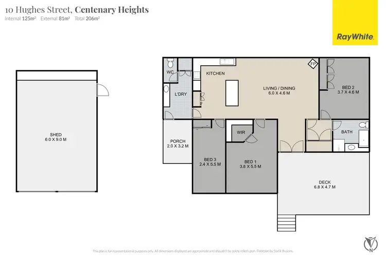 Floorplan of Homely house listing, 10 Hughes Street, Centenary Heights QLD 4350