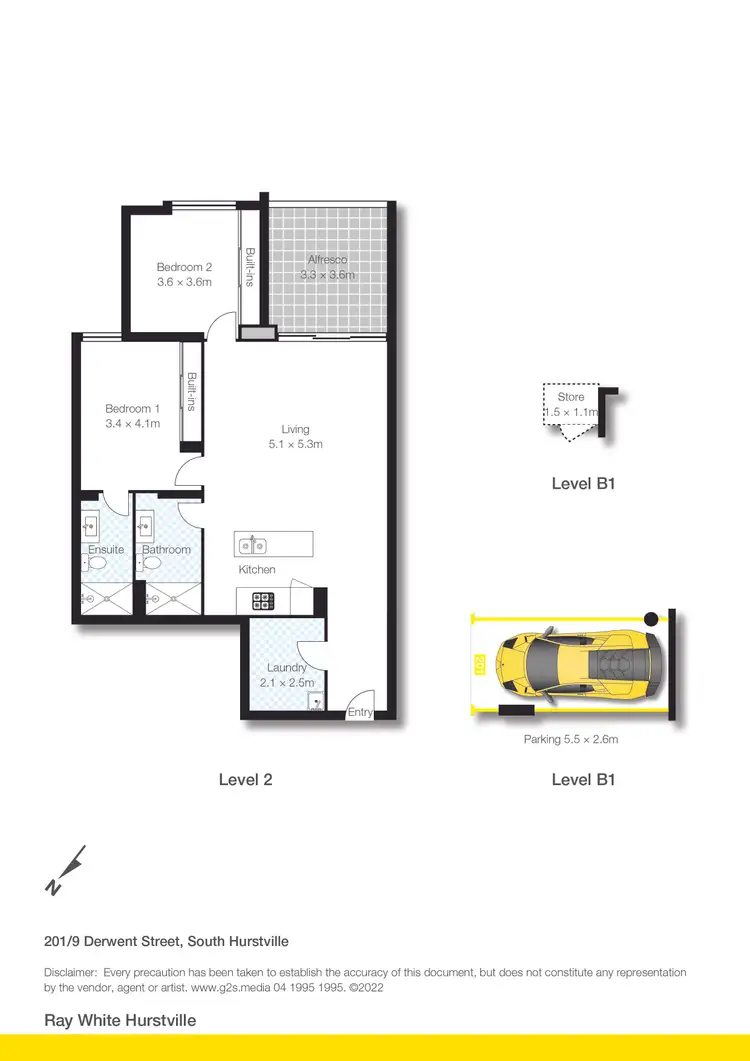 Floorplan of Homely apartment listing, 201/9 Derwent Street, South Hurstville NSW 2221
