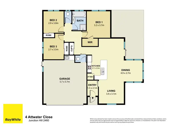 Floorplan of Homely house listing, 4 Attwater Close, Junction Hill NSW 2460