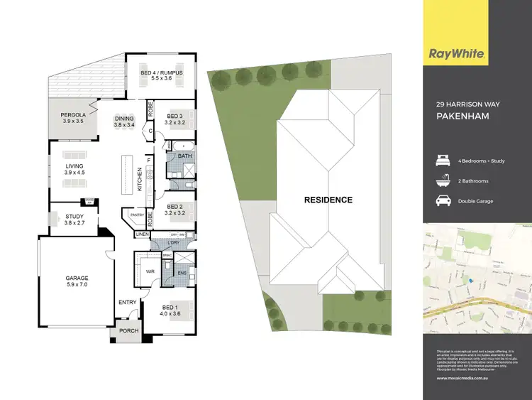 Floorplan of Homely house listing, 29 Harrison Way, Pakenham VIC 3810