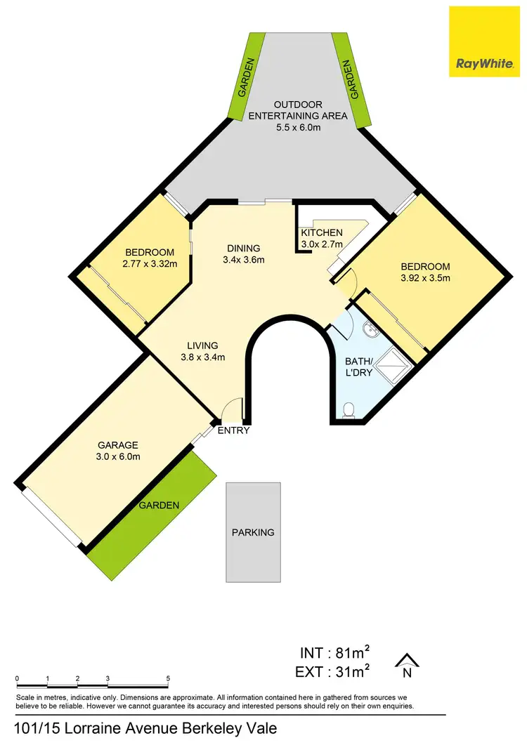 Floorplan of Homely retirement listing, 101/15 Lorraine Avenue, Berkeley Vale NSW 2261