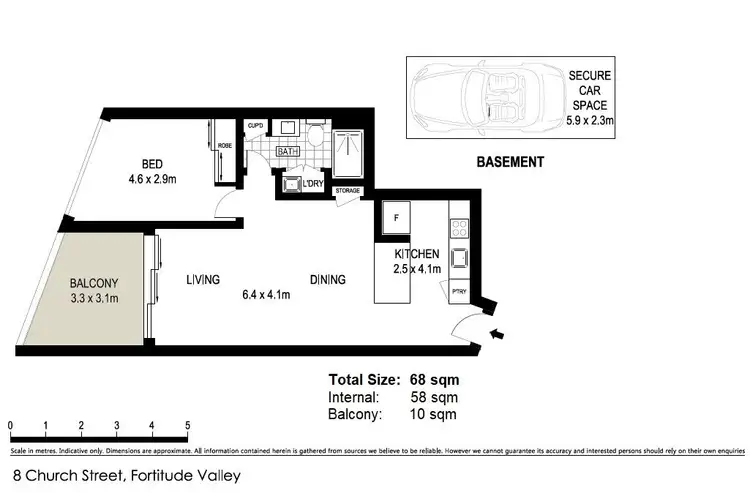 Floorplan of Homely apartment listing, Level 10/8 Church Street, Fortitude Valley QLD 4006