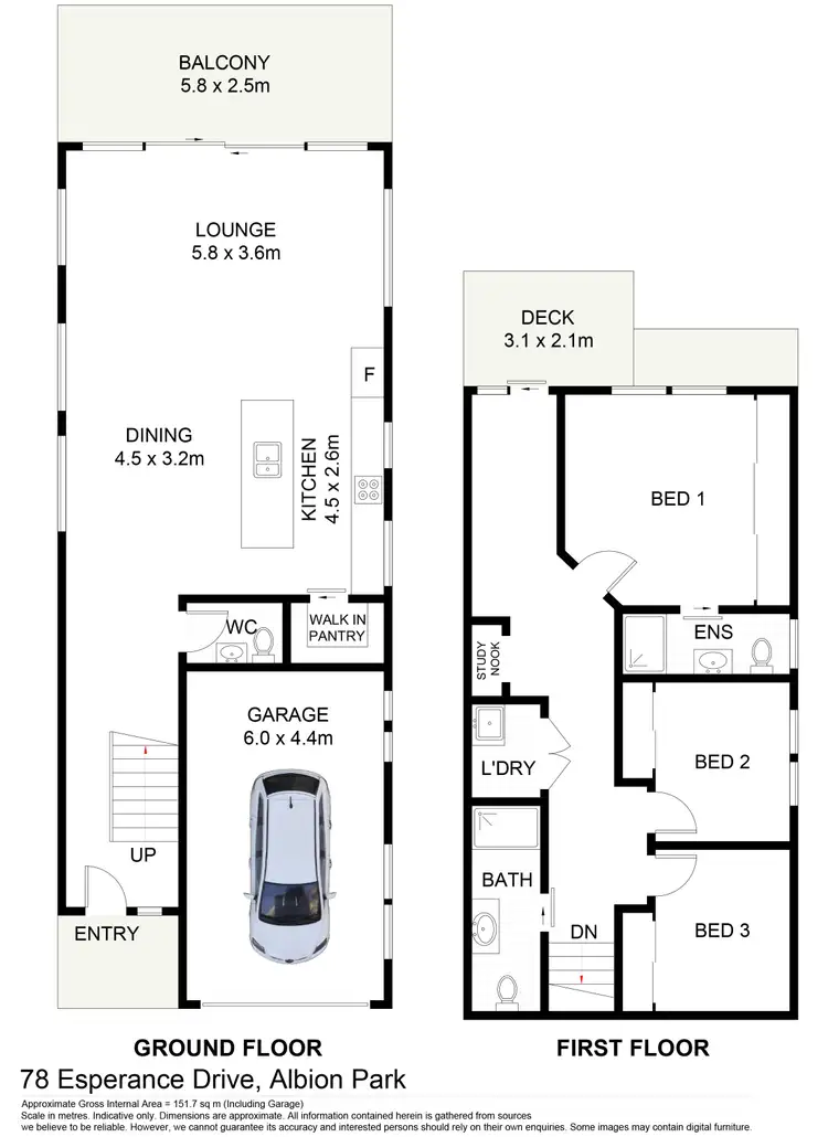 Floorplan of Homely semi-detached listing, 78 Esperance Drive, Albion Park NSW 2527