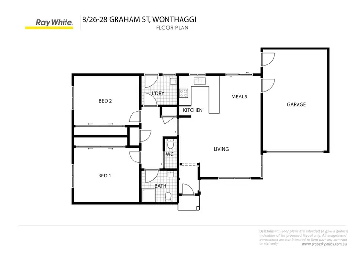 Floorplan of Homely unit listing, Unit 8/26-28 Graham Street, Wonthaggi VIC 3995