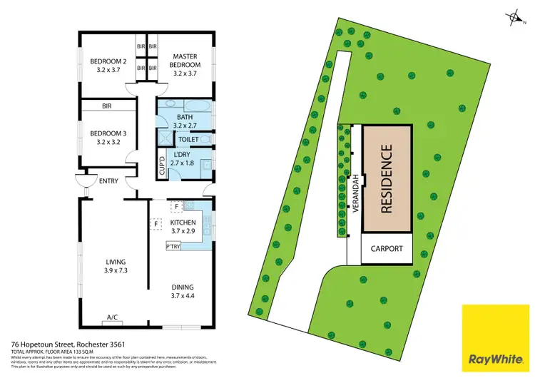 Floorplan of Homely house listing, 76 Hopetoun Street, Rochester VIC 3561