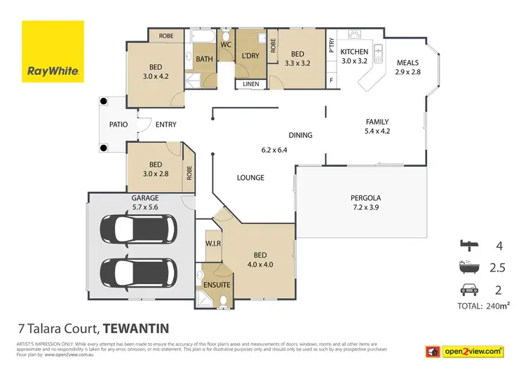 Floorplan of Homely house listing, 7 Talara Court, Tewantin QLD 4565