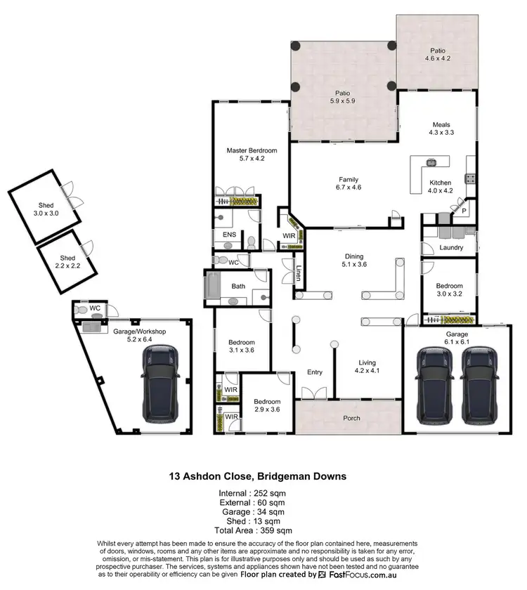 Floorplan of Homely house listing, 13 Ashdon Close, Bridgeman Downs QLD 4035