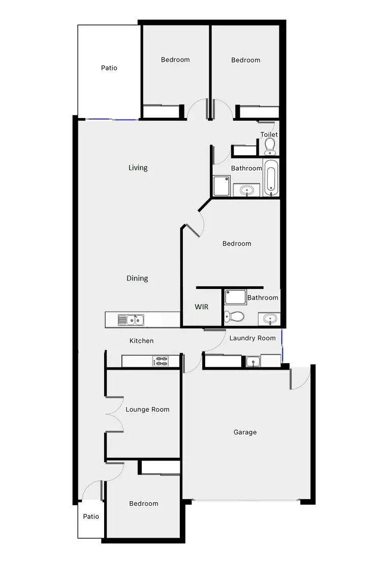 Floorplan of Homely house listing, 30 Ellswood Crescent, Mildura VIC 3500