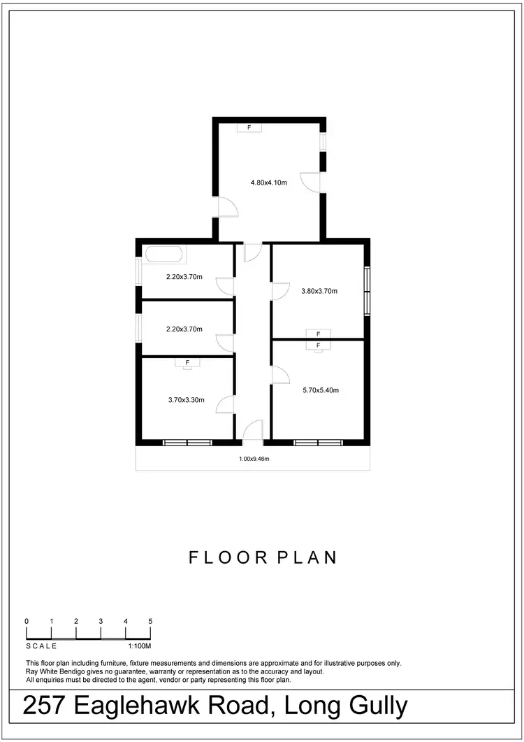 Floorplan of Homely house listing, 257 Eaglehawk Road, Long Gully VIC 3550
