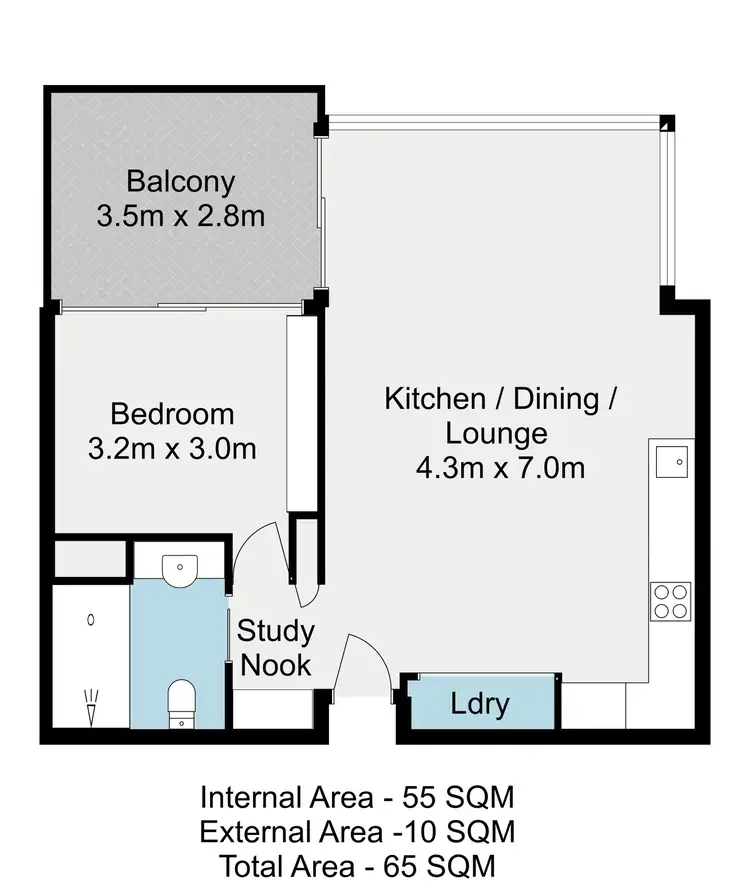 Floorplan of Homely apartment listing, 907/55 Railway Terrace, Milton QLD 4064