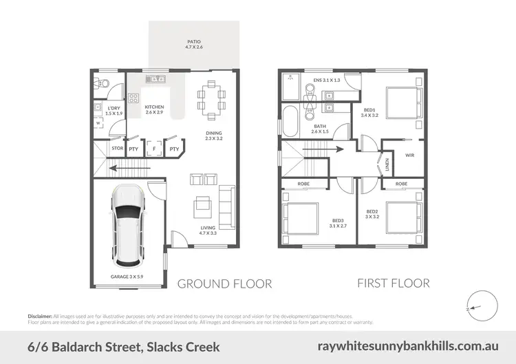 Floorplan of Homely townhouse listing, 6/6 Baldarch Street, Slacks Creek QLD 4127