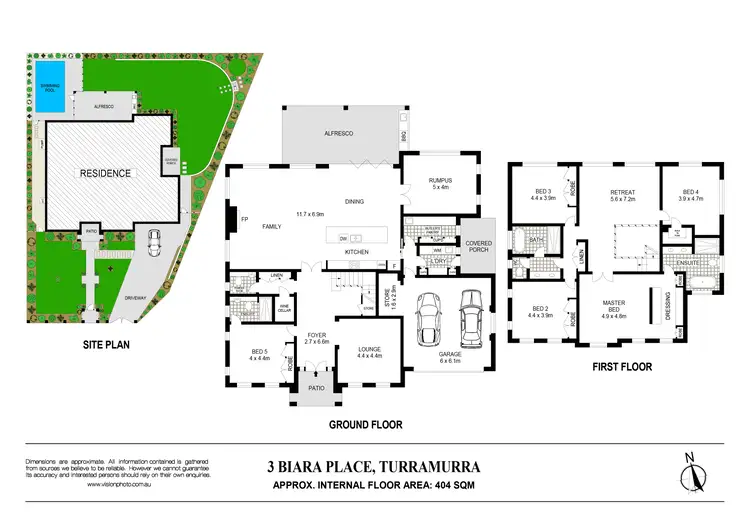 Floorplan of Homely house listing, 3 Biara Place, Turramurra NSW 2074