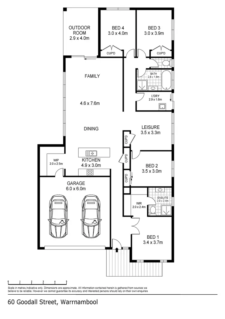 Floorplan of Homely house listing, 60 Goodall Street, Warrnambool VIC 3280