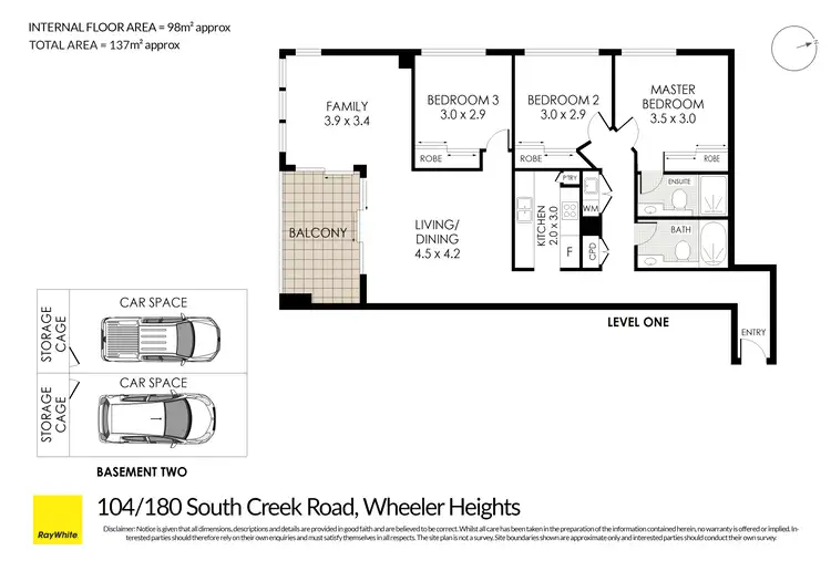 Floorplan of Homely unit listing, 104/180 South Creek Road, Wheeler Heights NSW 2097