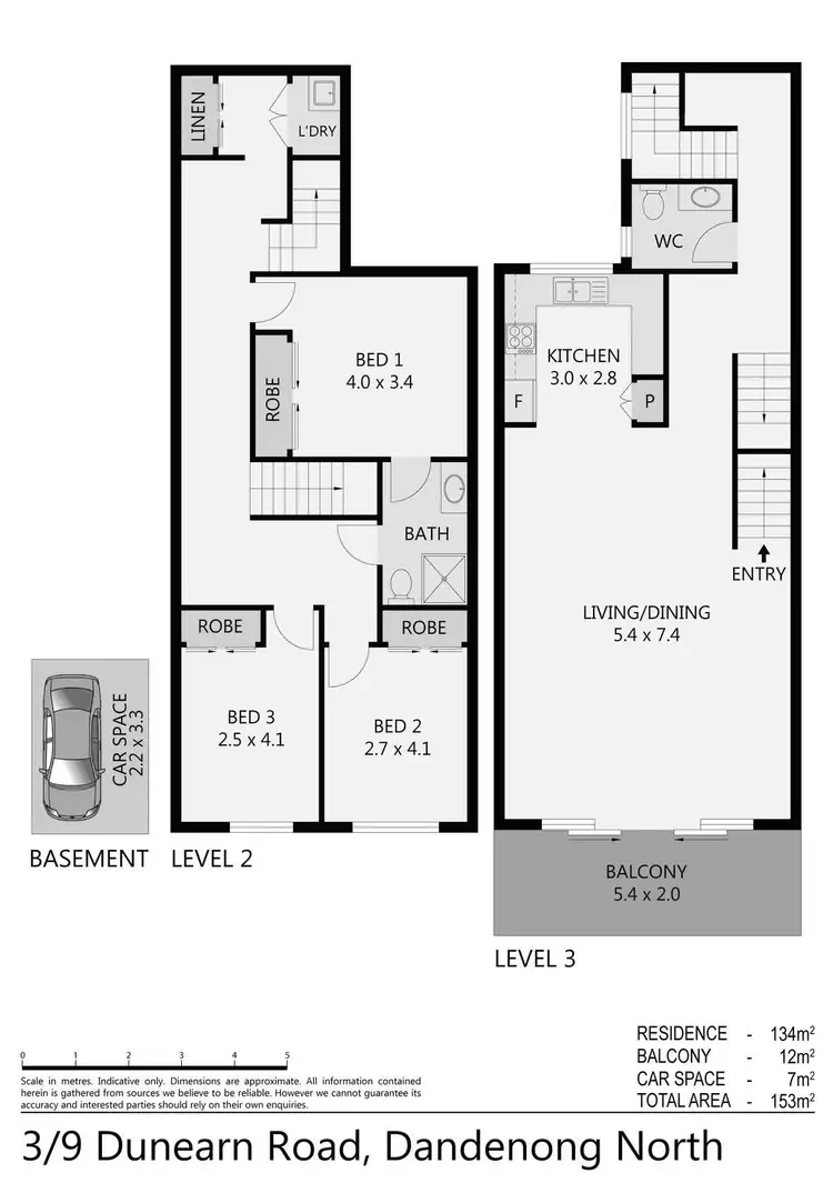 Floorplan of Homely unit listing, 3/9 Dunearn Road, Dandenong North VIC 3175
