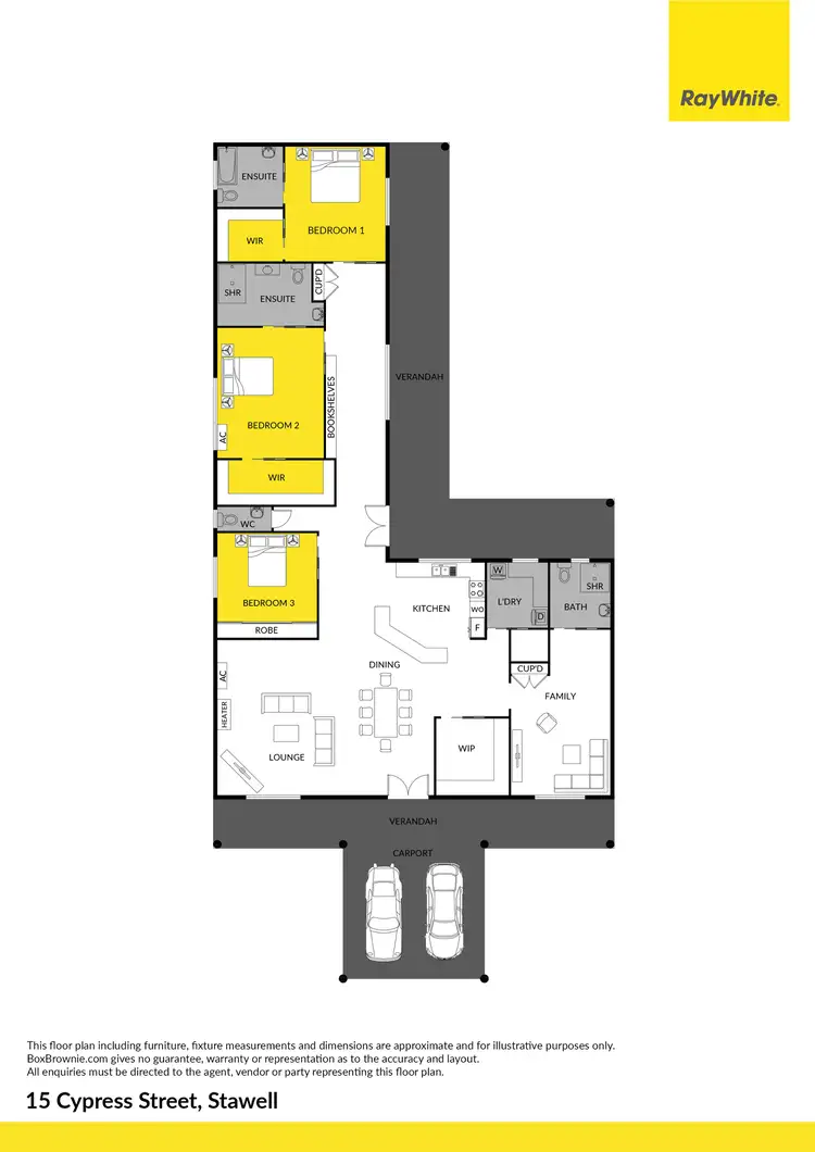 Floorplan of Homely house listing, 15 Cypress Street, Stawell VIC 3380