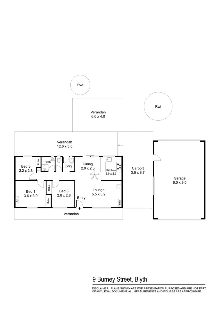Floorplan of Homely house listing, 9 Burney Street, Blyth SA 5462