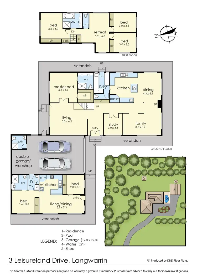 Floorplan of Homely house listing, 3 Leisureland Drive, Langwarrin VIC 3910