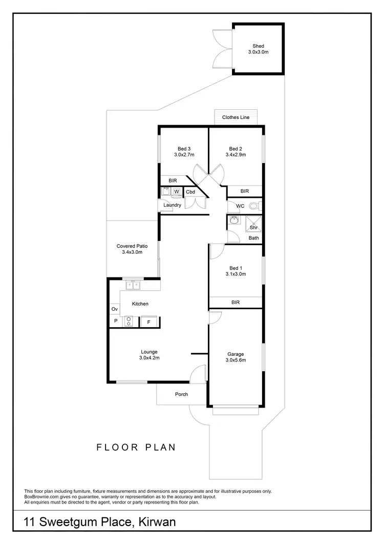 Floorplan of Homely house listing, 11 Sweetgum Place, Kirwan QLD 4817