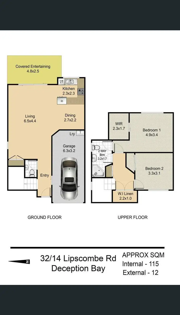 Floorplan of Homely townhouse listing, 32/14 Lipscombe Road, Deception Bay QLD 4508