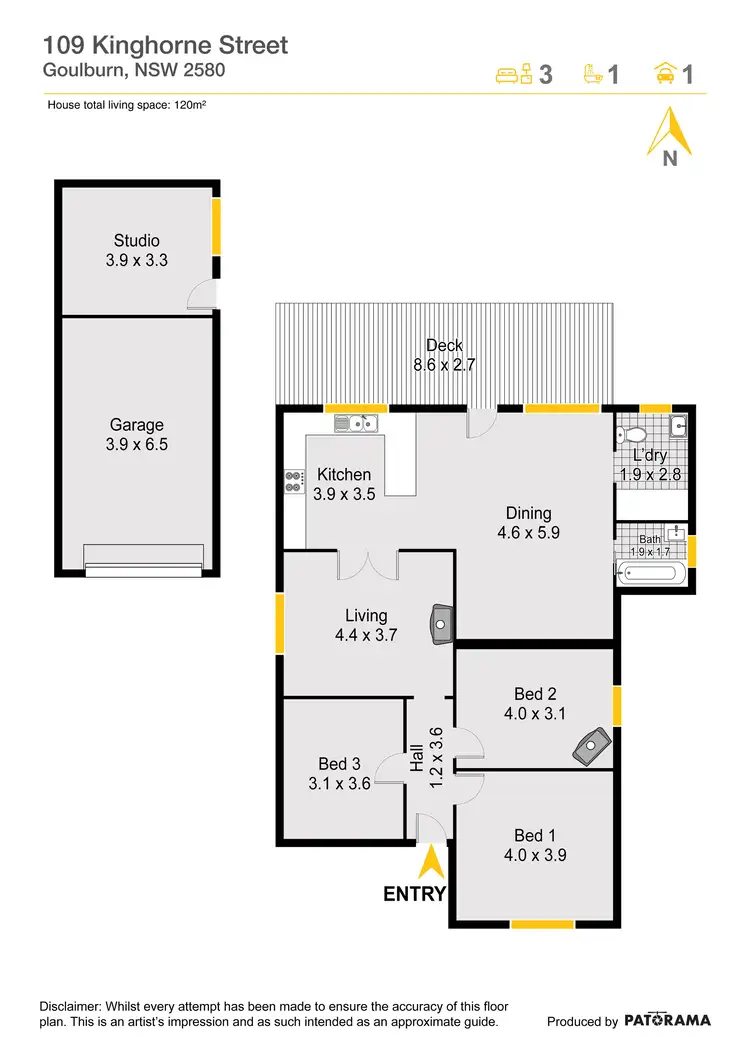 Floorplan of Homely house listing, 109 Kinghorne Street, Goulburn NSW 2580