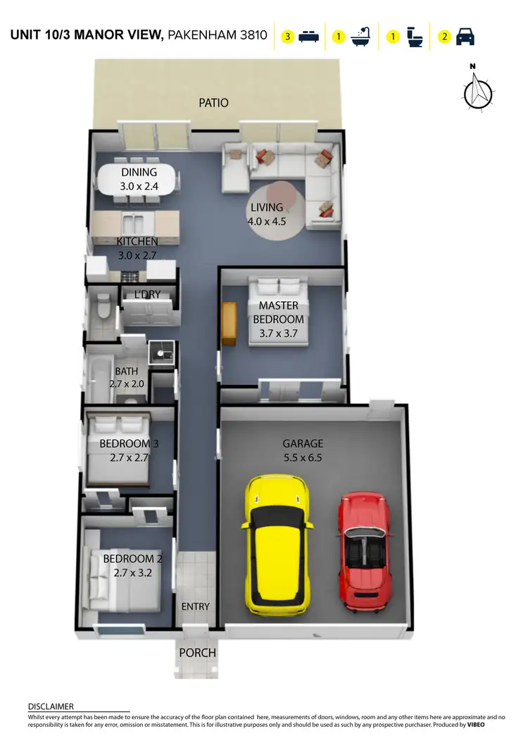 Floorplan of Homely unit listing, 10/3 Manor View, Pakenham VIC 3810