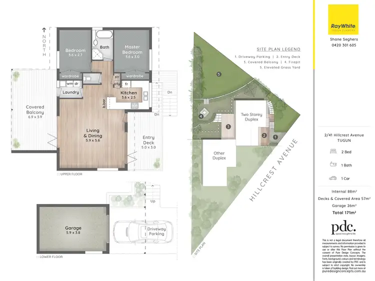 Floorplan of Homely semi-detached listing, 2/41 Hillcrest Avenue, Tugun QLD 4224