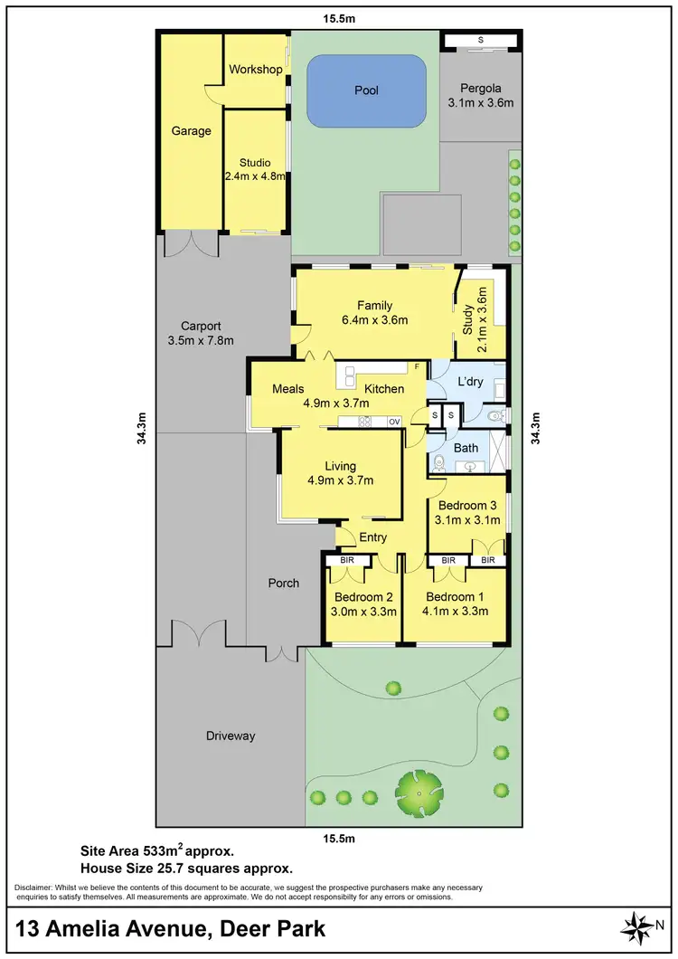 Floorplan of Homely house listing, 13 Amelia Avenue, Deer Park VIC 3023