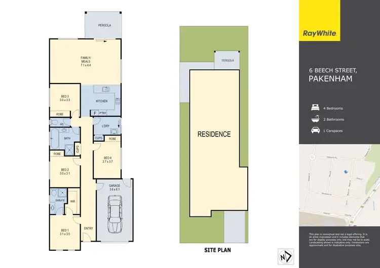 Floorplan of Homely house listing, 6 Beech Street, Pakenham VIC 3810