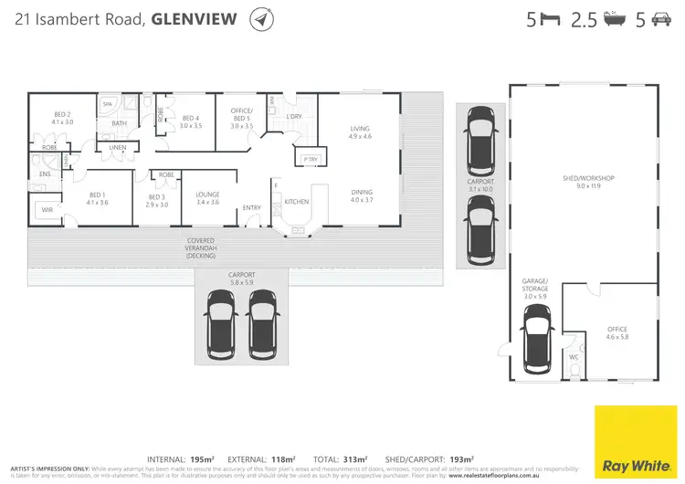 Floorplan of Homely house listing, 21 Isambert Road, Glenview QLD 4553