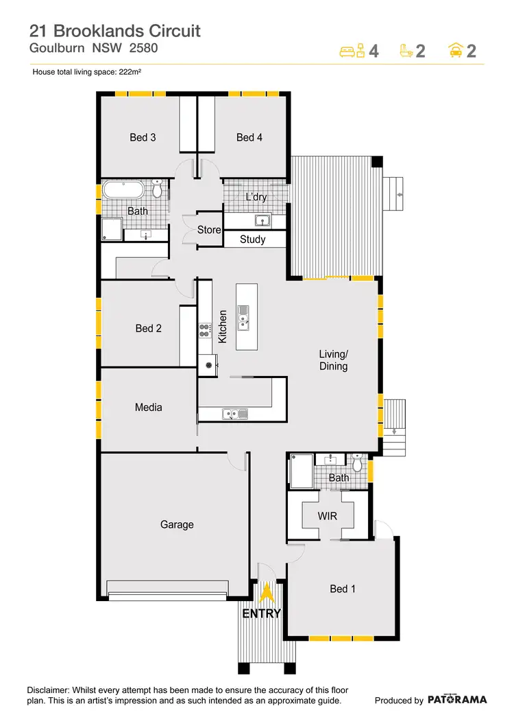 Floorplan of Homely house listing, 21 Brooklands Circuit, Goulburn NSW 2580