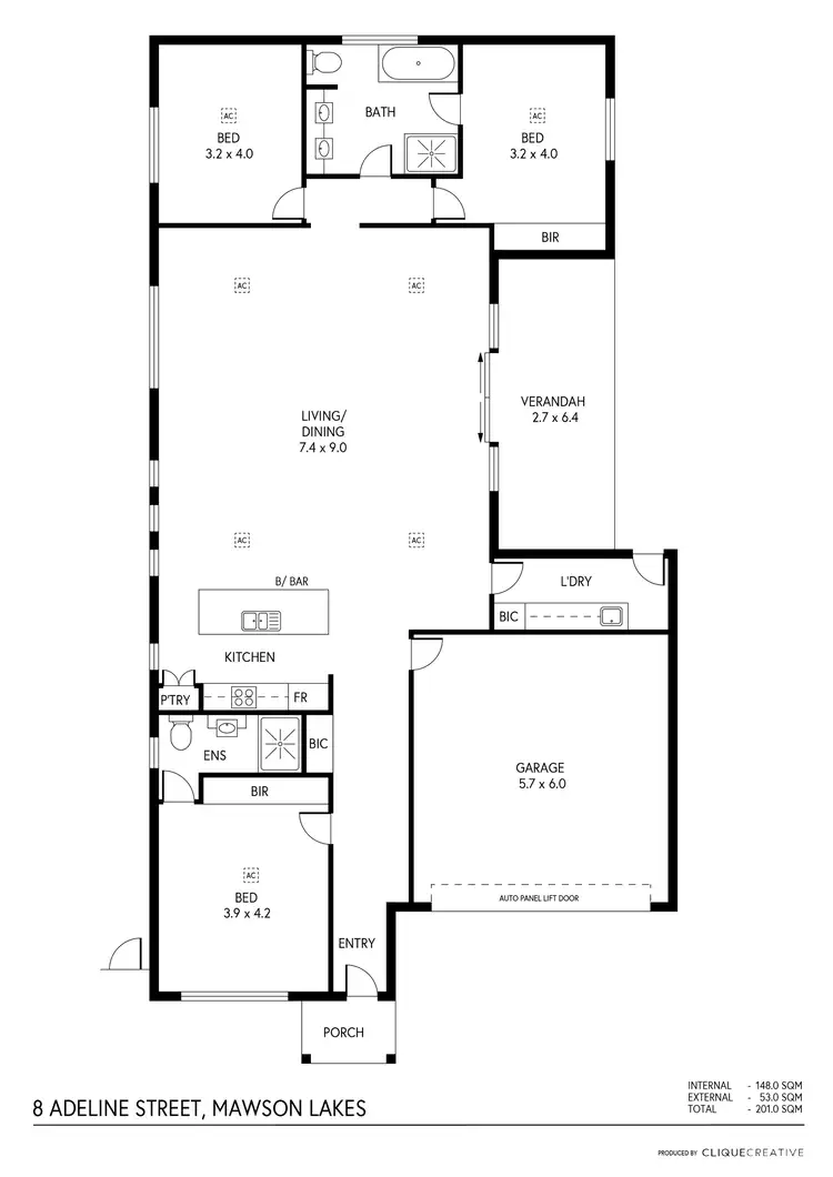 Floorplan of Homely house listing, 8 Adeline Street, Mawson Lakes SA 5095