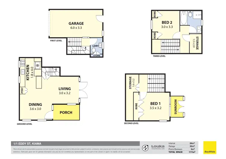Floorplan of Homely townhouse listing, 1/1 Eddy Street, Kiama NSW 2533