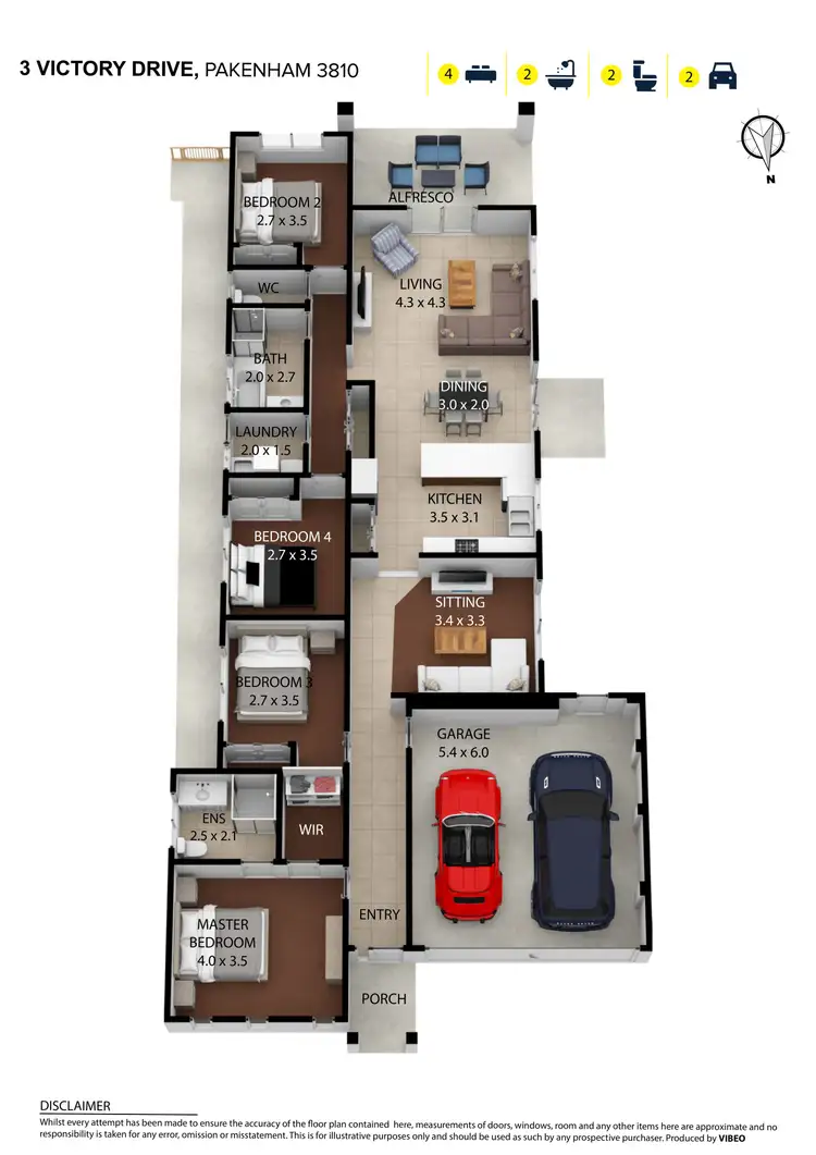 Floorplan of Homely house listing, 3 Victory Drive, Pakenham VIC 3810