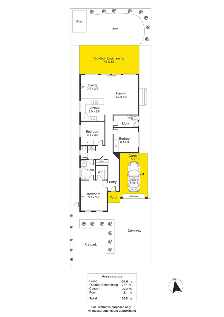 Floorplan of Homely house listing, 13 Biarritz Street, Munno Para West SA 5115
