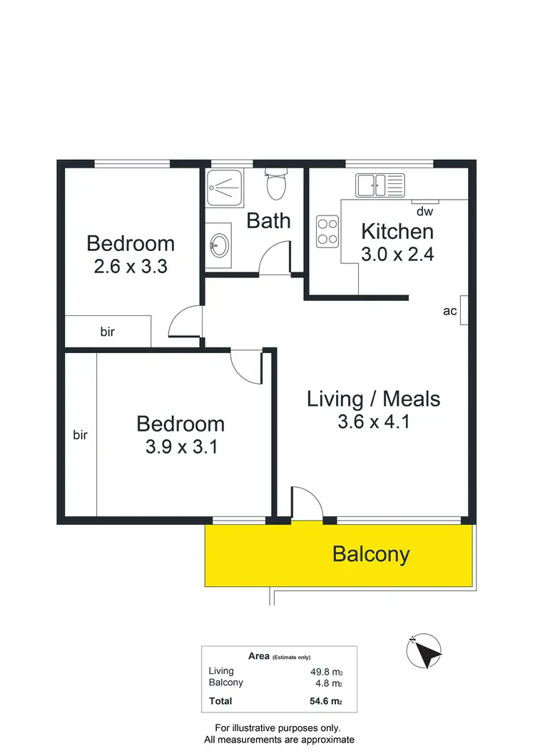 Floorplan of Homely unit listing, 8/50 Adelphi Crescent, Glenelg North SA 5045