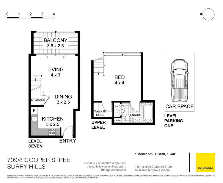 Floorplan of Homely apartment listing, 709/8 Cooper Street, Surry Hills NSW 2010