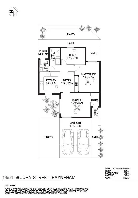 Floorplan of Homely house listing, 14/54-58 John Street, Payneham SA 5070