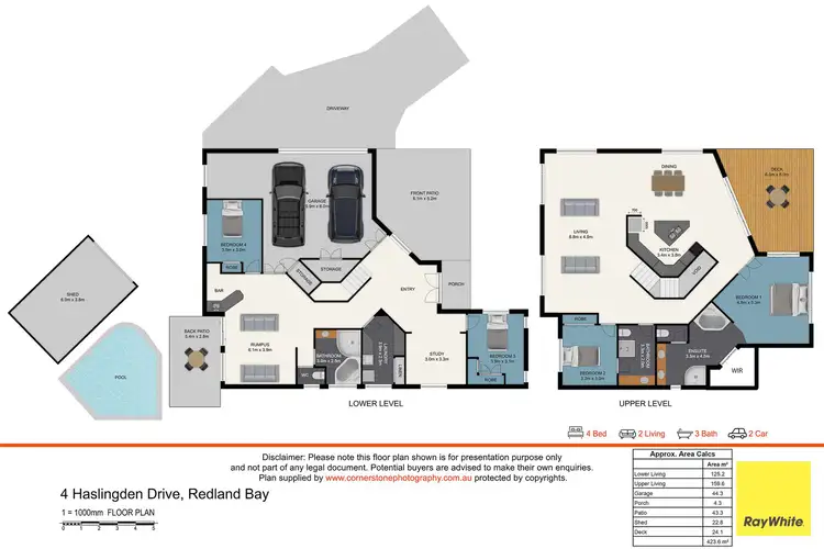 Floorplan of Homely house listing, 4 Haslingden Drive, Redland Bay QLD 4165