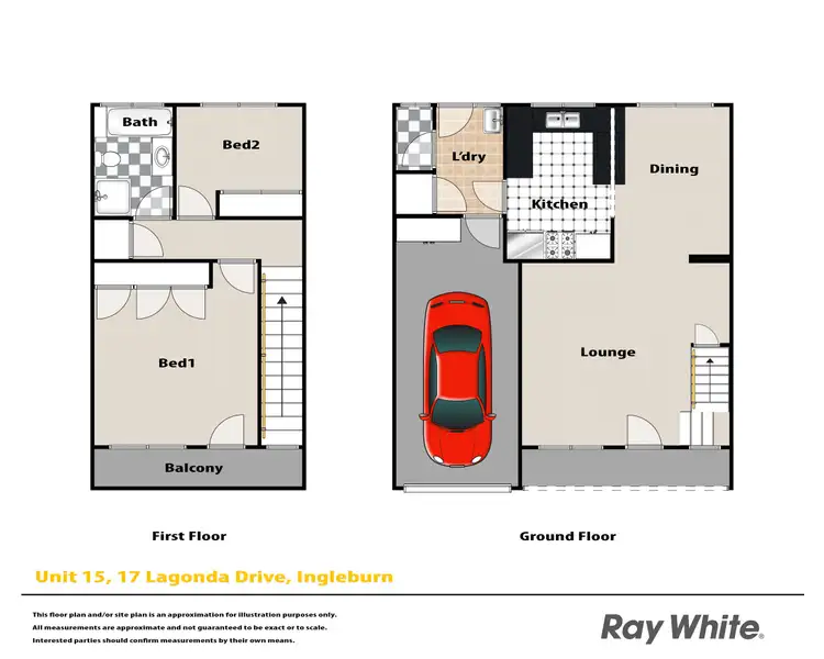 Floorplan of Homely townhouse listing, 15/17 Lagonda Drive, Ingleburn NSW 2565
