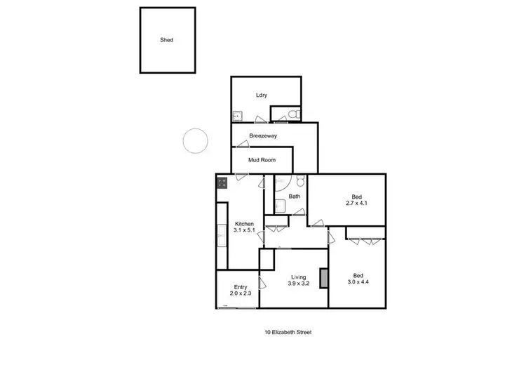 Floorplan of Homely house listing, 10 Elizabeth Street, Benalla VIC 3672