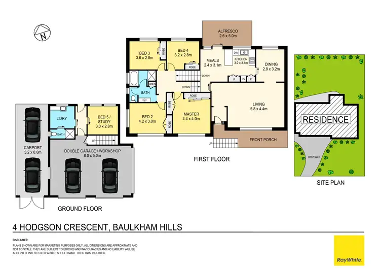 Floorplan of Homely house listing, 4 Hodgson Crescent, Baulkham Hills NSW 2153