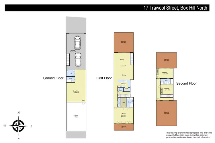 Floorplan of Homely semi-detached listing, 17 & 17A Trawool Street, Box Hill North VIC 3129