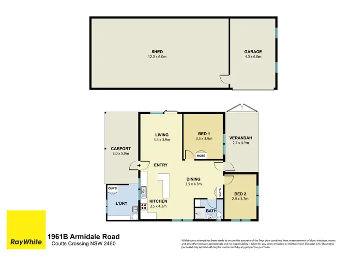 Floorplan of Homely house listing, 1961B Armidale Road, Coutts Crossing NSW 2460