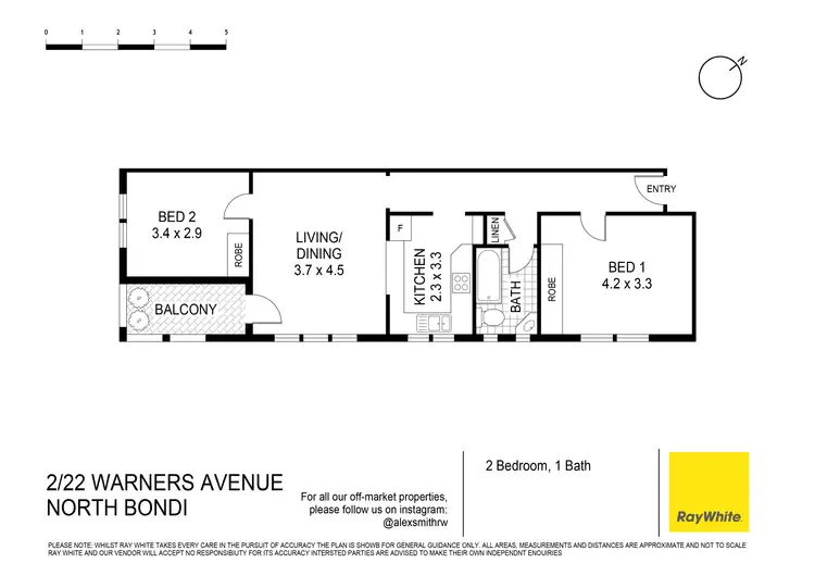 Floorplan of Homely apartment listing, 2/22 Warners Avenue, North Bondi NSW 2026