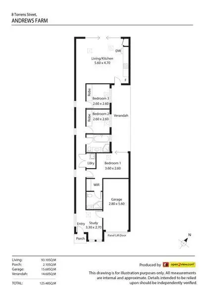 Floorplan of Homely house listing, 8 Torrens Place, Andrews Farm SA 5114