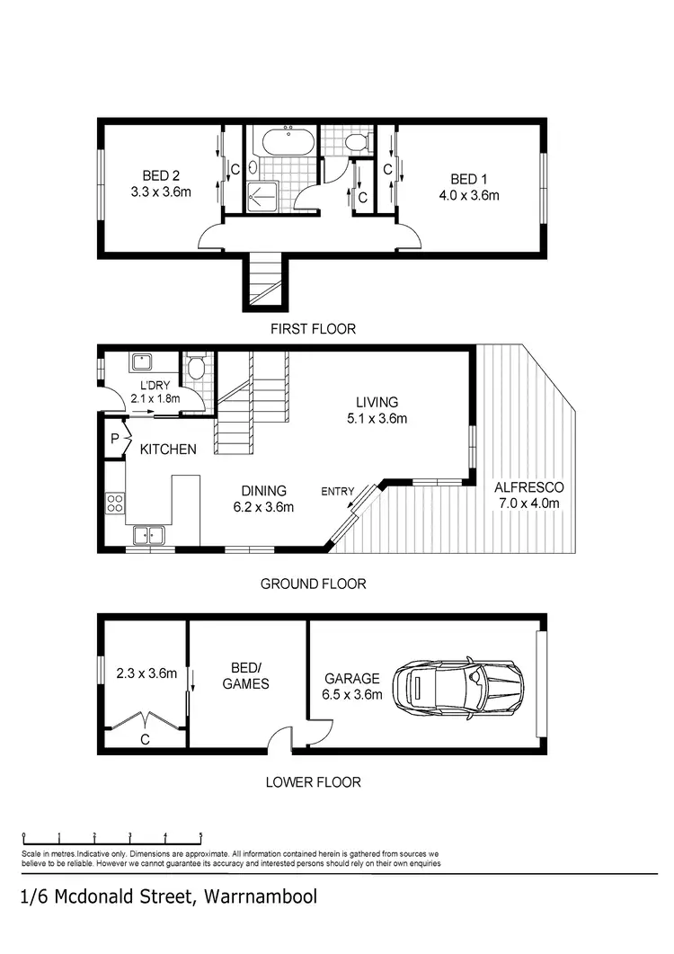 Floorplan of Homely house listing, 1/6 MacDonald Street, Warrnambool VIC 3280